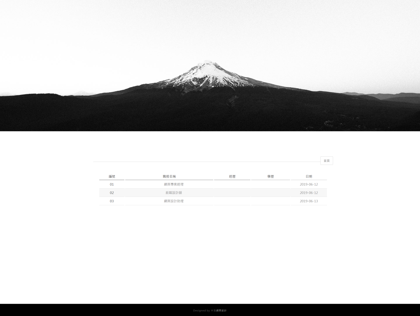 招募列表頁預覽